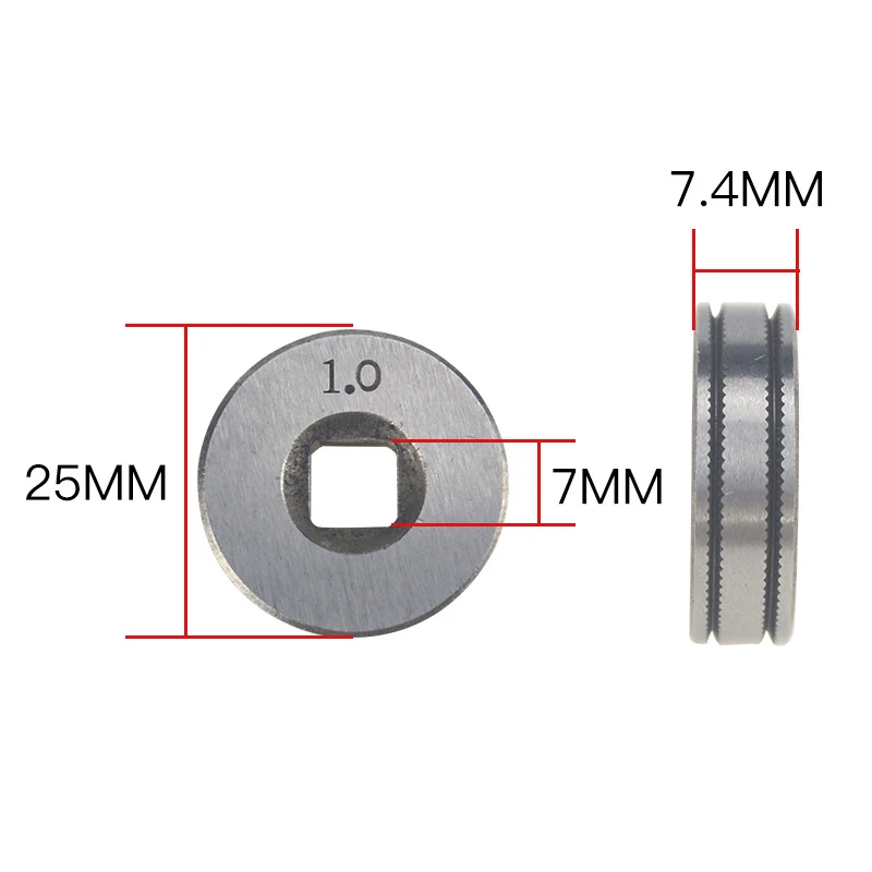 Line Wire Feed Roller Drive Stainless Steel Feeder 0.6/0.8 and 0.8/1.0 Soldering Parts Welding Wire Feeding Roll