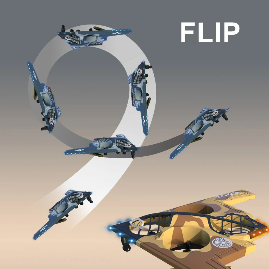 2.4G 6CH طائرة التحكم عن بعد مصباح ليد 360 دوران الاطفال اللعب مقاتلة ثابتة الجناح رغوة مركبة جوية بدون طيار وضع مقطوعة الرأس #5