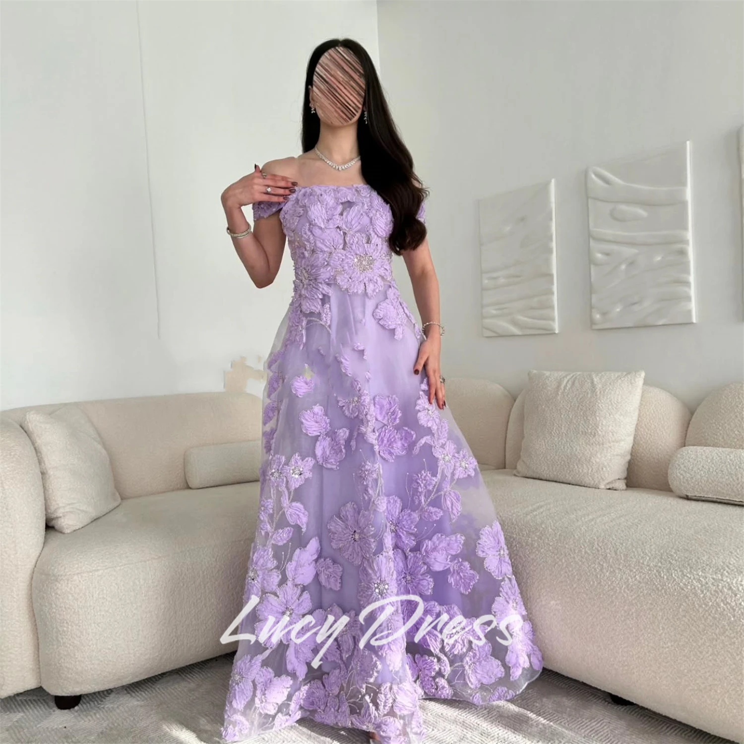 Lucy Customized Evening Dresses Woman Elegant Dresses for Special Event Party Dress Purple Elegant Party Dresses Birthday Dress