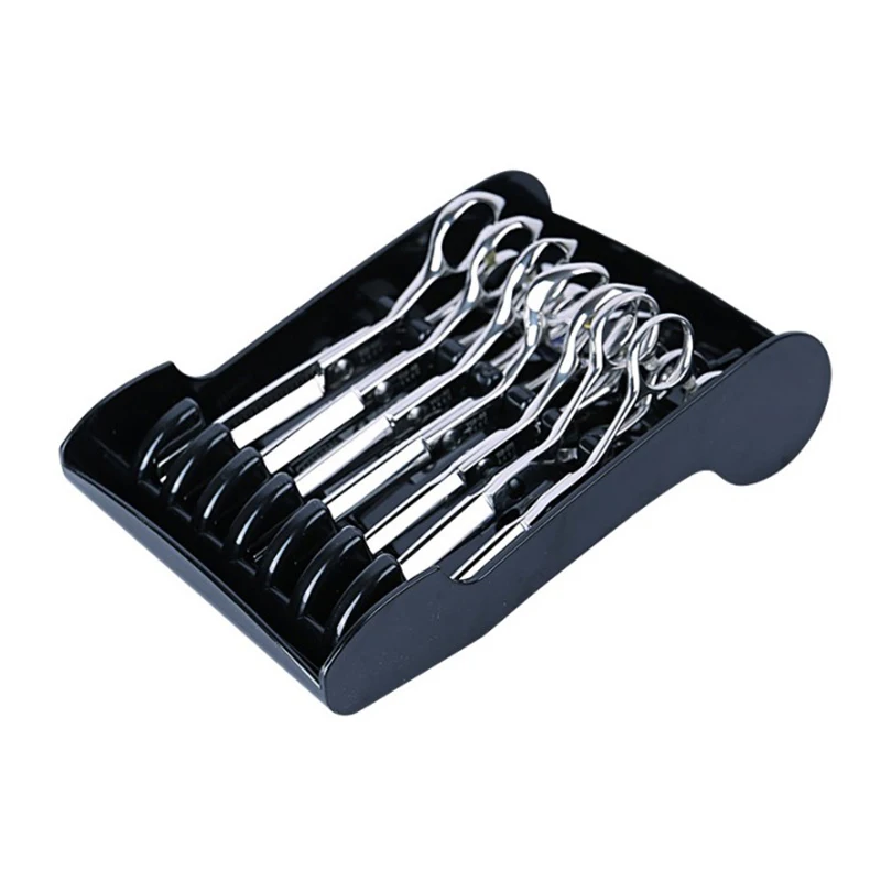 New Salon Scissors Placement Rack Barber Scissors Case Storage Tray Hairdressing Styling Accessories