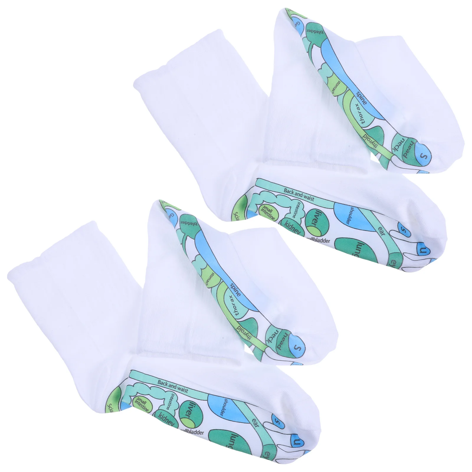 

2 Pairs Cotton Palm Acupoint Design Reflexology Foot Therapy Tool for Men Women Soft Breathable Unisex Fit Stress Relief Foot