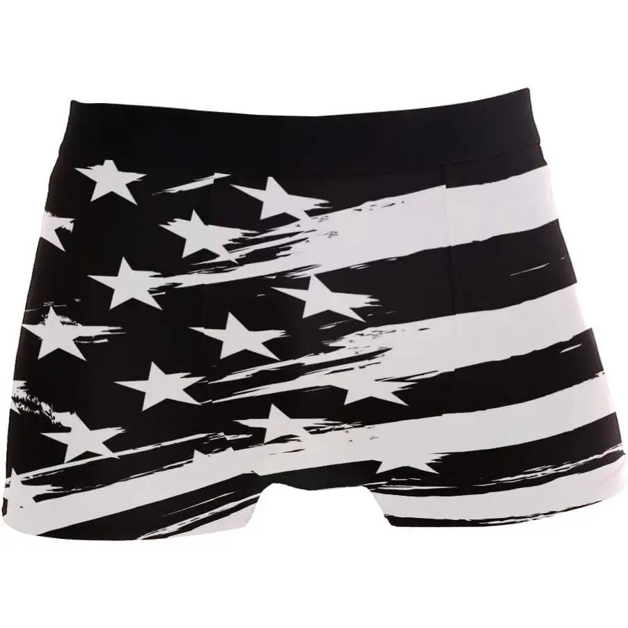 

White And Black Mens Boxer Briefs Underwear Breathable Stretch Boxer Trunk with Pouch S-XXL with Moisture-Wicking Fabric