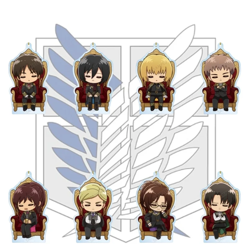 Anime GOODS Acrylic Keychain cute y2k Attack on Titan keychain for bag keys car key bag backpack collection display accessories