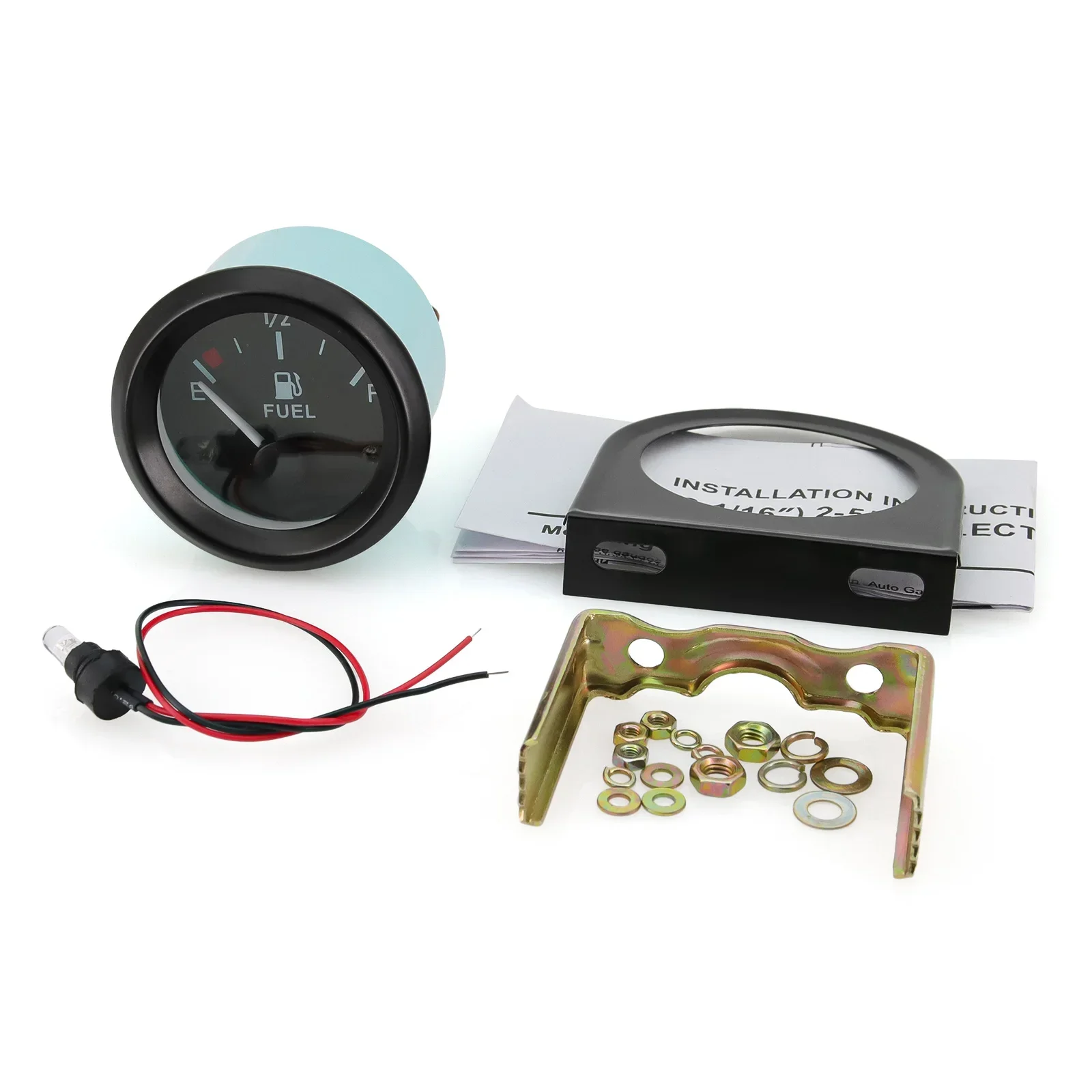 12V Universal Vehicle 2'' 52MM Oil Pressure Water Temperature Gauge Oil Temp Voltmeter Fuel Level Meter with Car Bracket Holder view 2