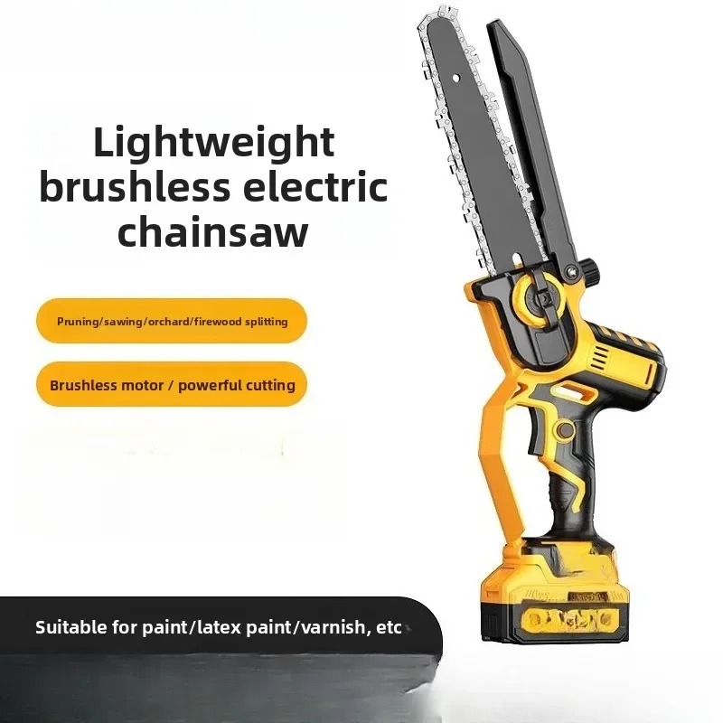 Premium Brushless Lithium Chainsaw Portable Logging Pruning Saw Rechargeable Household Chainsaw Mini Saw