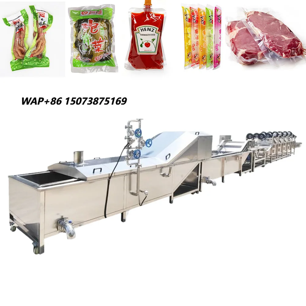 Automatic Steam Tunnel Jam Pasteurization Machine Food Pasteurizer