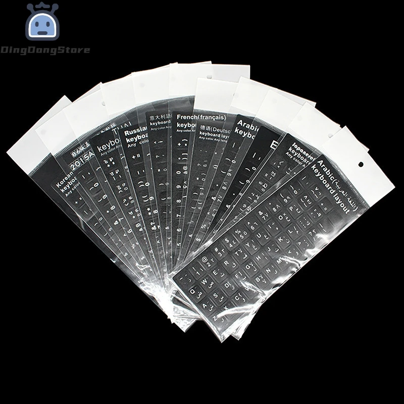 1Pc Black Keyboard Stickers Russian Language Alphabet For Computer PC Dust Protection Laptop DIY Accessories