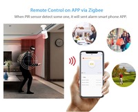 Tuya Smartlife APP Zigbee Remote Control WIFI PIR Detector For Home Security Alarm System Wide Angle Motion Sensor