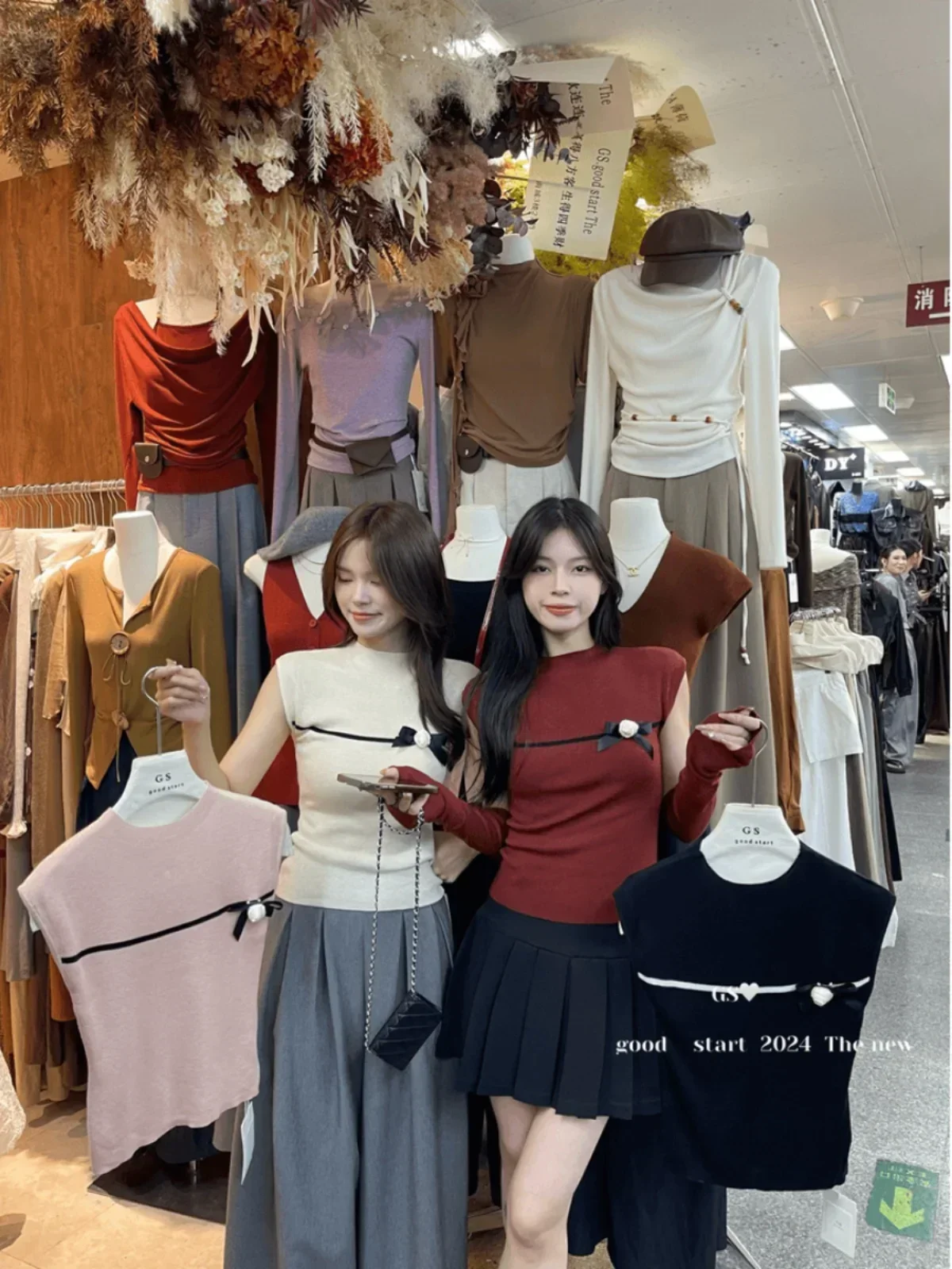 Detachable two-piece long sleeved shirt with sleeves, detachable top, women's bow knit base, spring and autumn inner wear