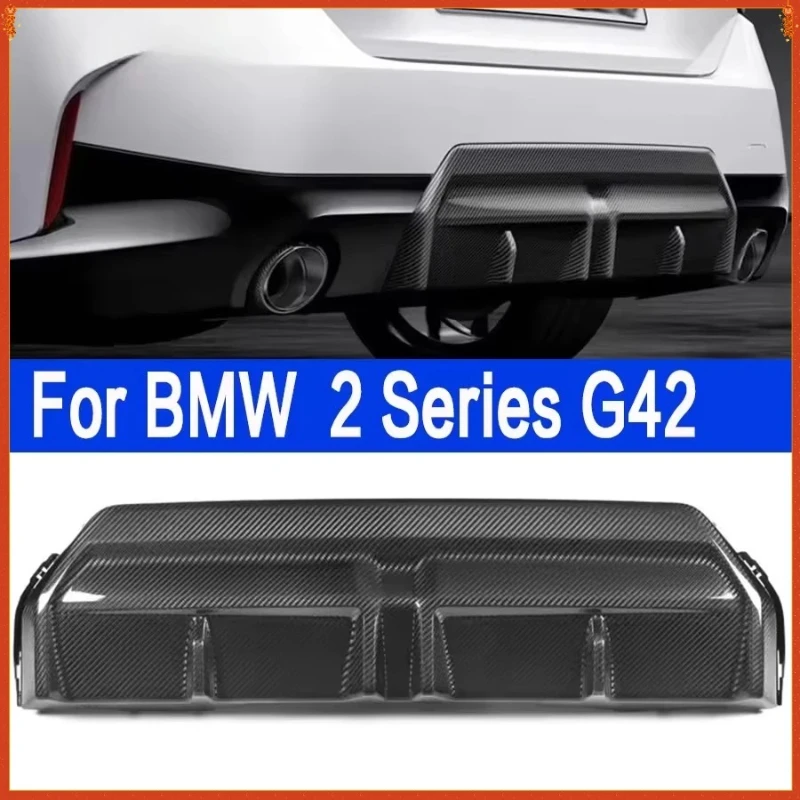

For BMW 2 Series G42 M240 230i 240i Real Dry Carbon Fiber Rear Bumper Diverter Spoiler Diffuser Front Lip Chin Body Kit 2021+
