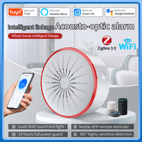 Tuya WiFi ZigBee Alarm Siren Sensor Detector Sound And Light Alarm Home Security System Smart Life APP Alexa Google Assistant