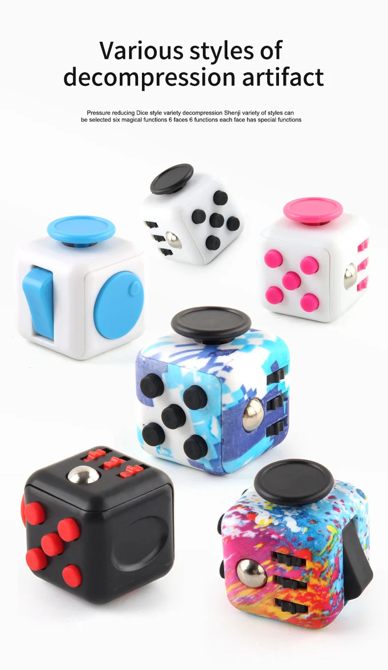 Einfarbige Stressabbau-Würfel - Geeignet zur Drucklinderung, Angstlinderung, Stressabbau für Erwachsene, Anti-Stress-Fidget-Spielzeug – Detail 10