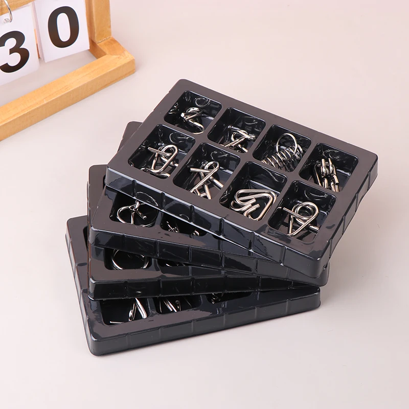 

Metal Ring Brain Teaser Puzzles Intelligence Buckle Sets Unlock Logic Game Toys For Adults Kid