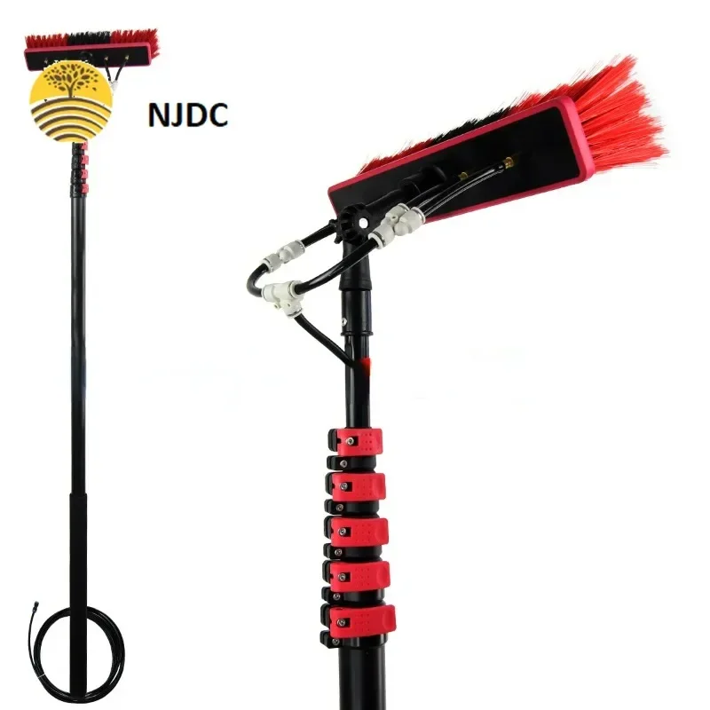 36 feet water fed kit for window cleaning with 10.8 meter aluminum telescopic pole L-400 brush