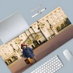 Cute Paddington Bear Mouse Pad Cartoon Lockedge Large Gaming Pad Computer Gamer Keyboard Mouse Mat Desk Mousepad for PC Desk Pad