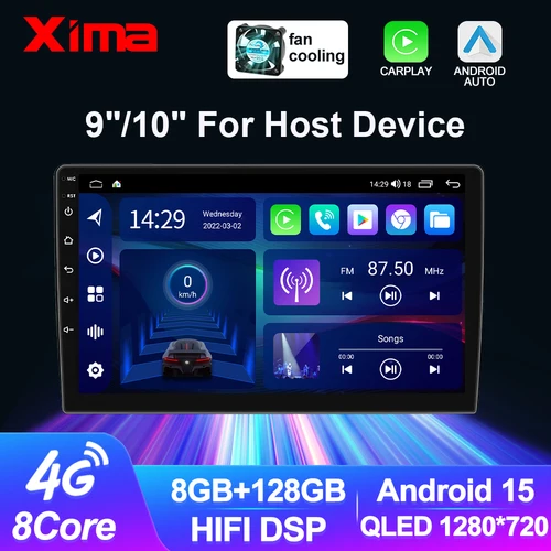 LEHX Universal 9 pulgadas 2 Din Android 15 Radio de coche Autoradio android radio de coche GPS Central Multimedia coche inteligente Stere Androidauto