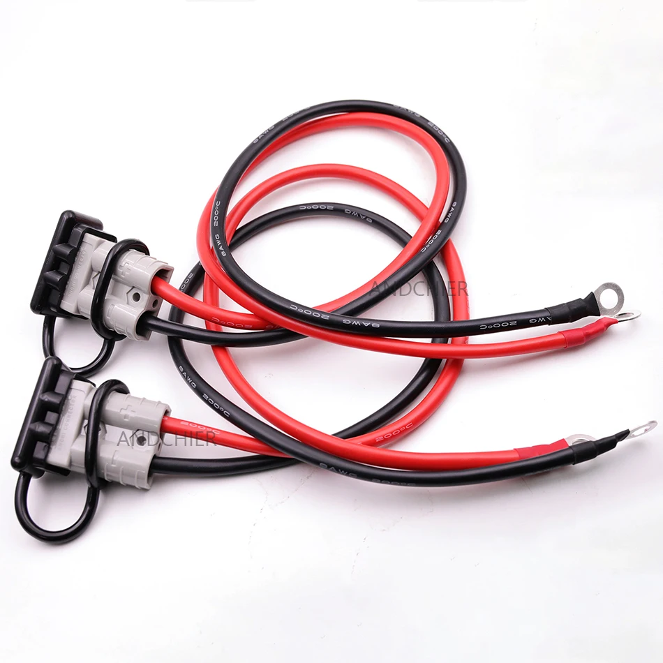 High Quality Battery Cable Set With High Current Connect With Dustproof Cover 50A/120A/175A/350A 2Pin Quick Charg Connector