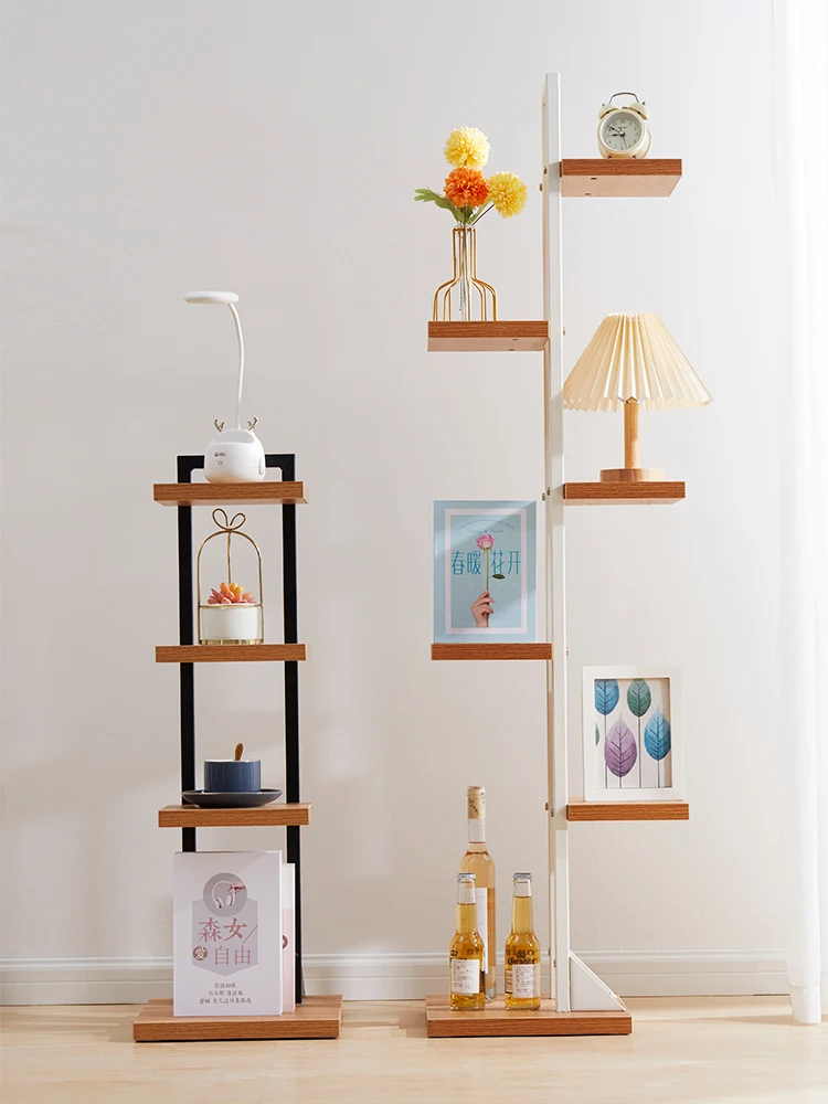 #Invisible bookshelf floor-to-ceiling living room simple corner display rack bedside household corner storage rack bedside shelf