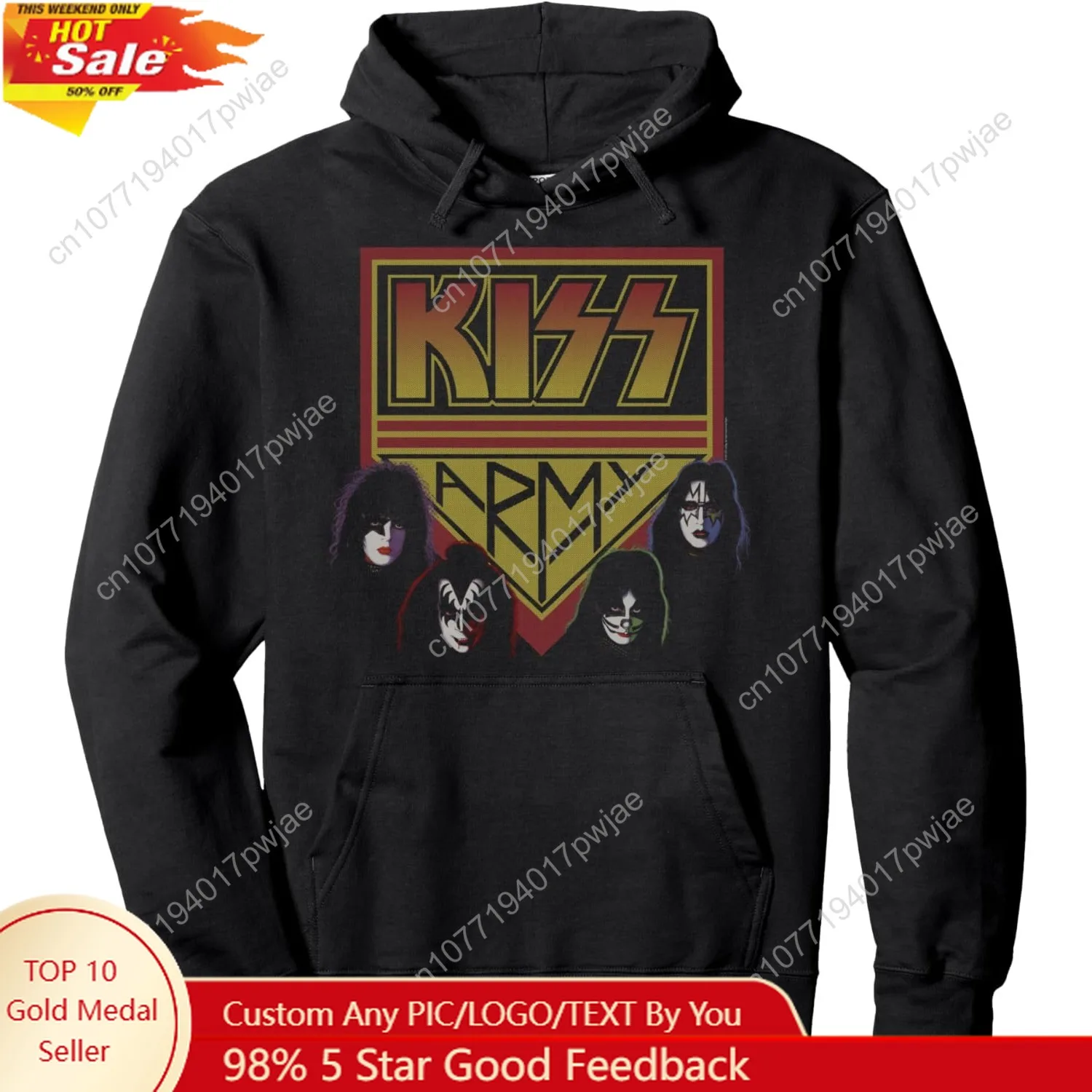 

KISS - KISS band Army Portrait Pullover Hoodie