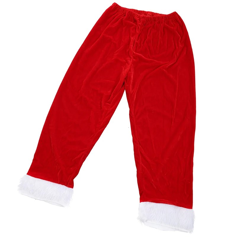 Weihnachtsmann Hose Roter Samt Weihnachtskostüme Feier Kostüme Unisex Zuhause Pyjama Hosen Warme lange Unterhosen – Detail 7