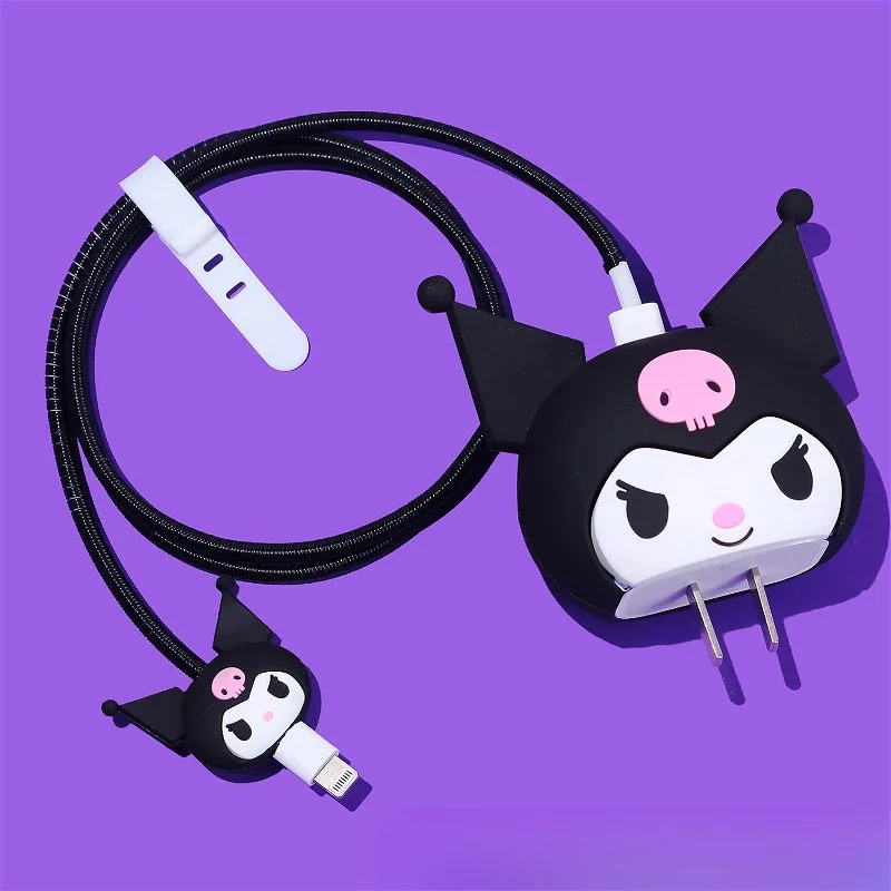 Sanrio Kuromi Hello Kitty Melodys Защитная пленка для кабеля для Iphone Ipad 20 Вт Чехол для зарядного устройства Kawaii Anime Winnie Stellalou Защитная оболочка