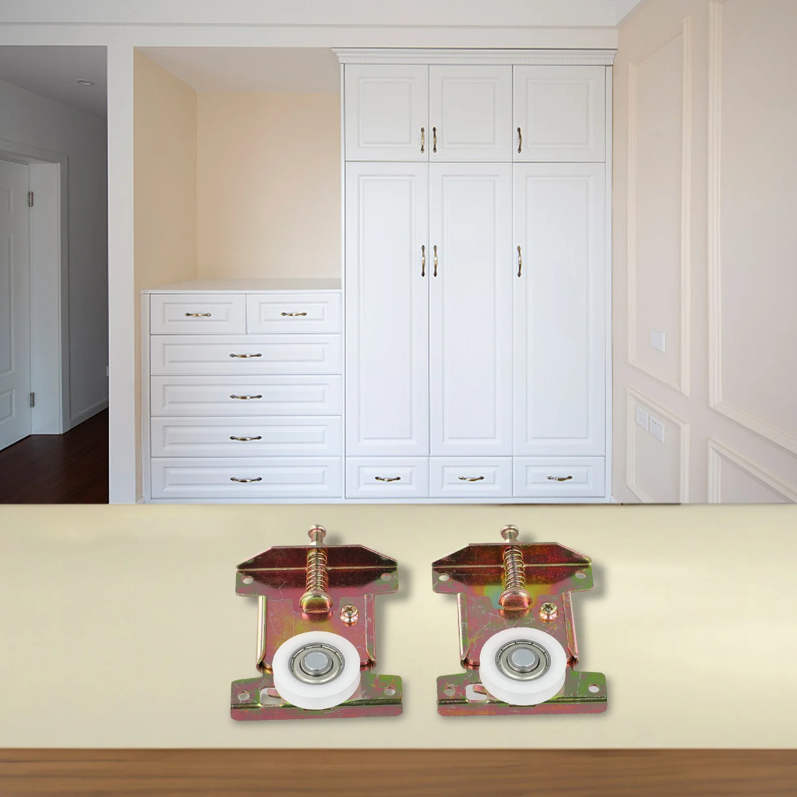 

Easy Install Sliding Door Roller Sliding Door Cabinet Track Wheel Effortless Sliding Reduced Derailment For Solid Wood Cabinets