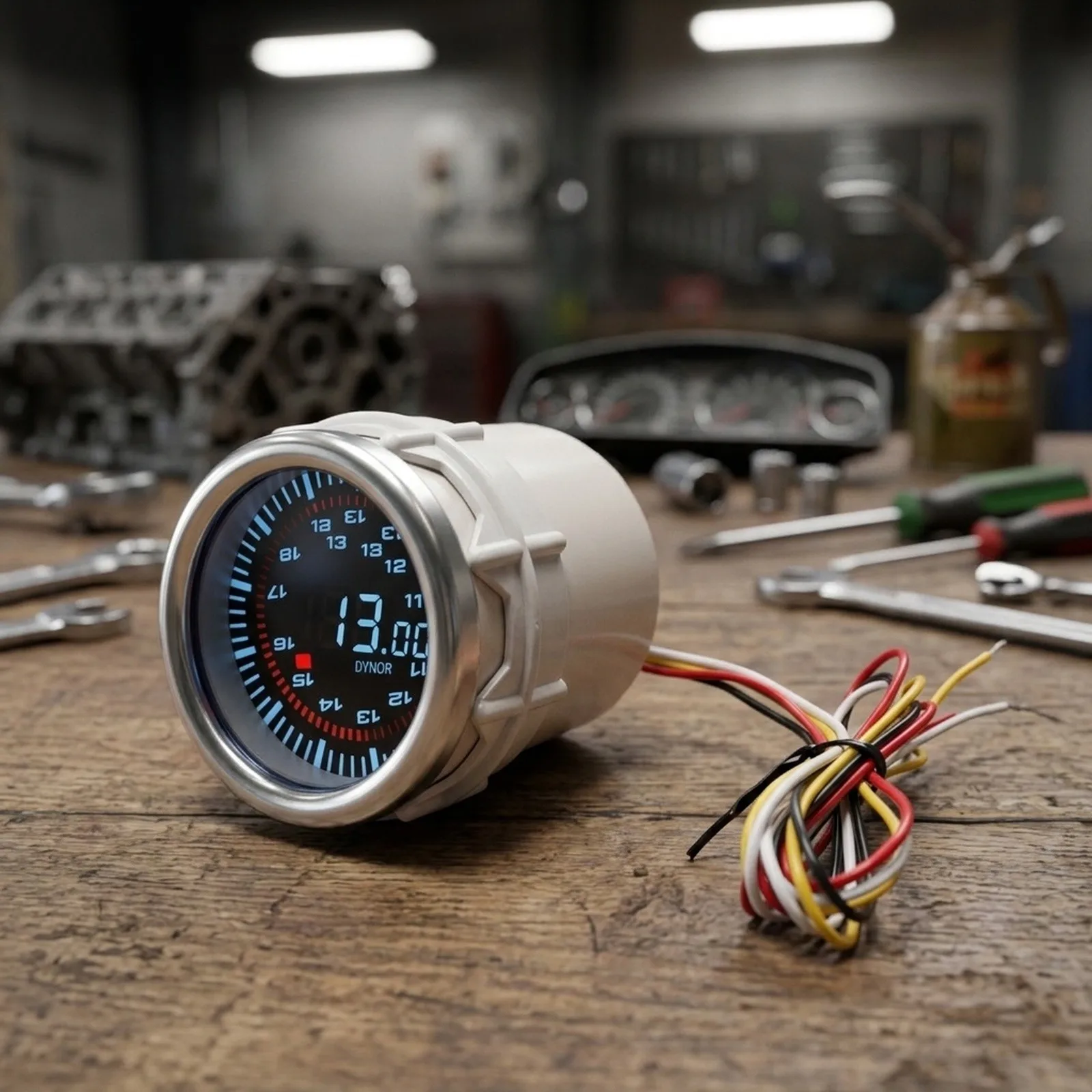 Car Battery Monitor 12V Voltmeter For Car Dashboard ABS Plastic Construction Clear High Visibility Display Compact Panel Mount