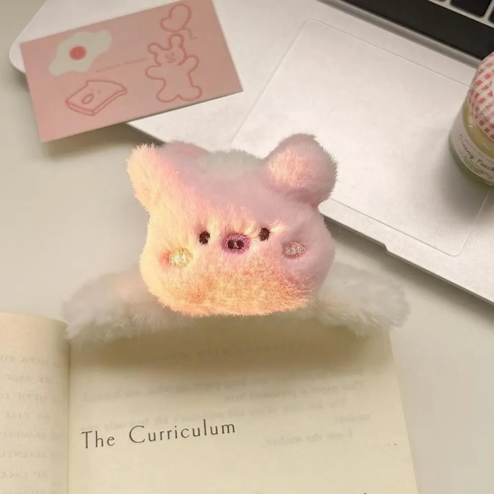 

Cute Doll Plush Panda Hair Claw Acrylic Frog Animal Shark Clip Geometric Ponytail Holder Winter Cross Hair Clip Ladies/Girls