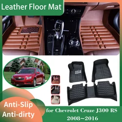 Car Leather Floor Mat for Chevrolet Cruze J300 RS Daewoo Lacetti Premiere 2008~2016 2009 Foot Liner Carpet Pad Custom Accessorie