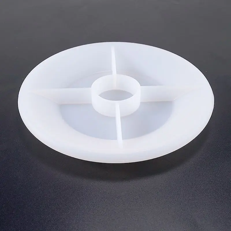 Brightening Mirror Plates Silicone Mould Round Plate Resin Mold for DIY Jewelry