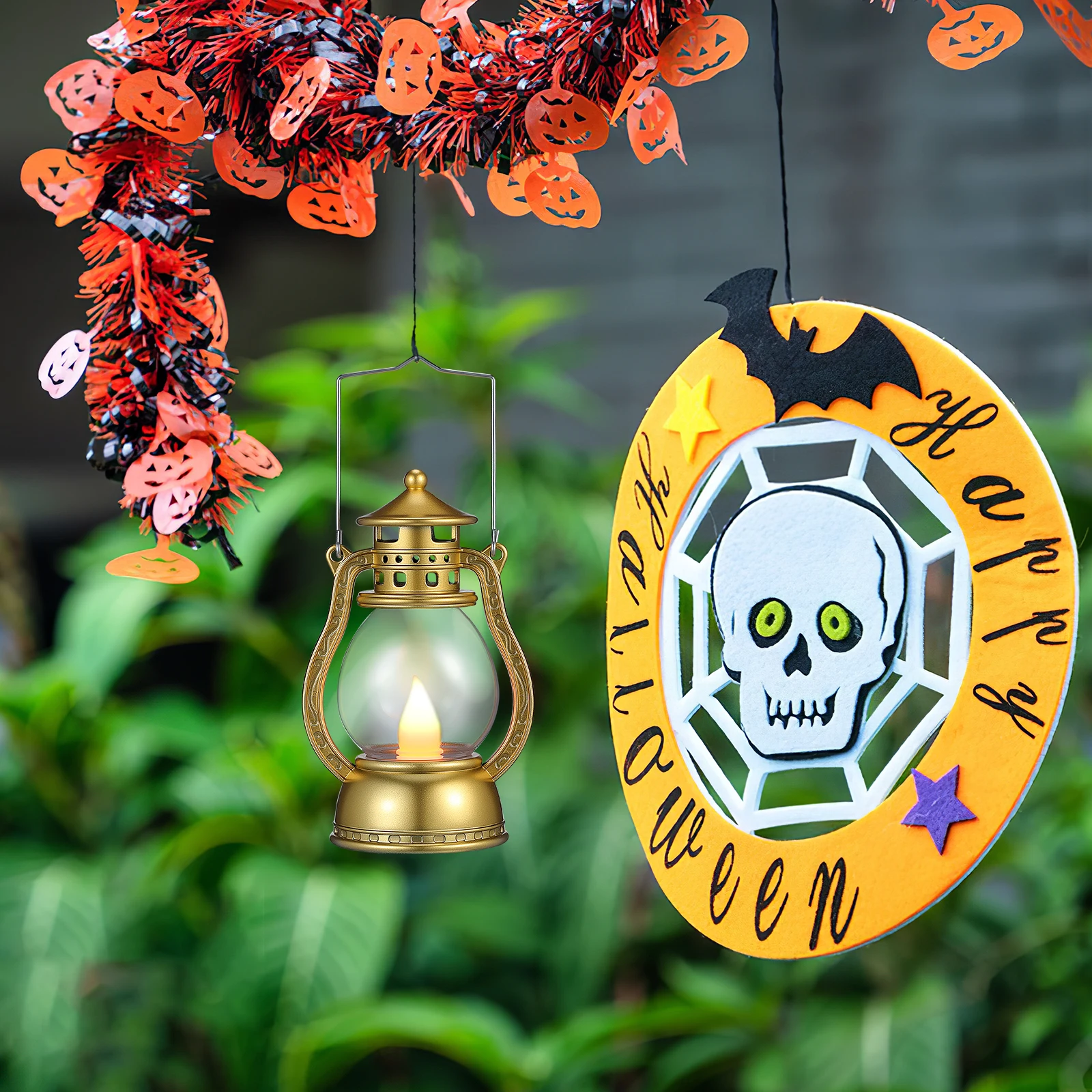 

Portable Lantern Golden Stimulation Light For Halloween Party Decor Outdoor Indoor Masquerade Game Lighting