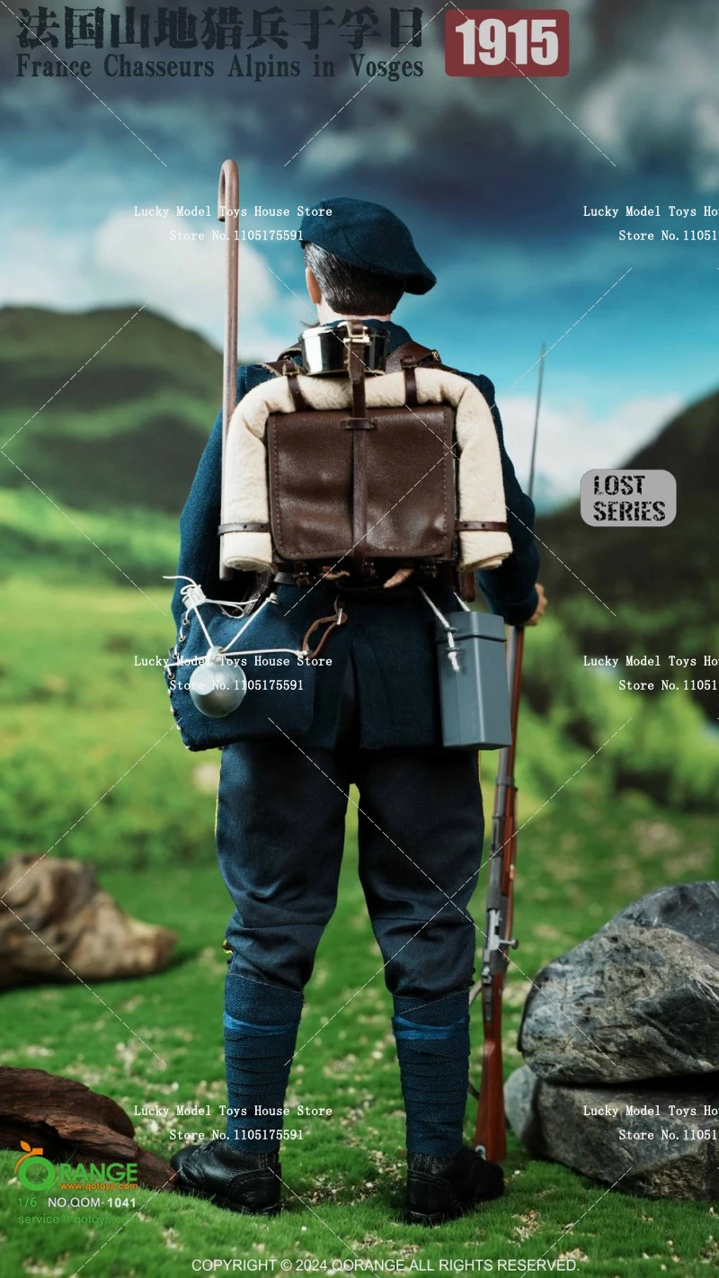 QORANGE QOTOYS سلسلة مفقودة 1/6 فرنسا تشاسير جبال الألب في Vosges 1915 العسكرية التاريخية QOM-1041 12 "الرجل العسكري عمل الشكل #2