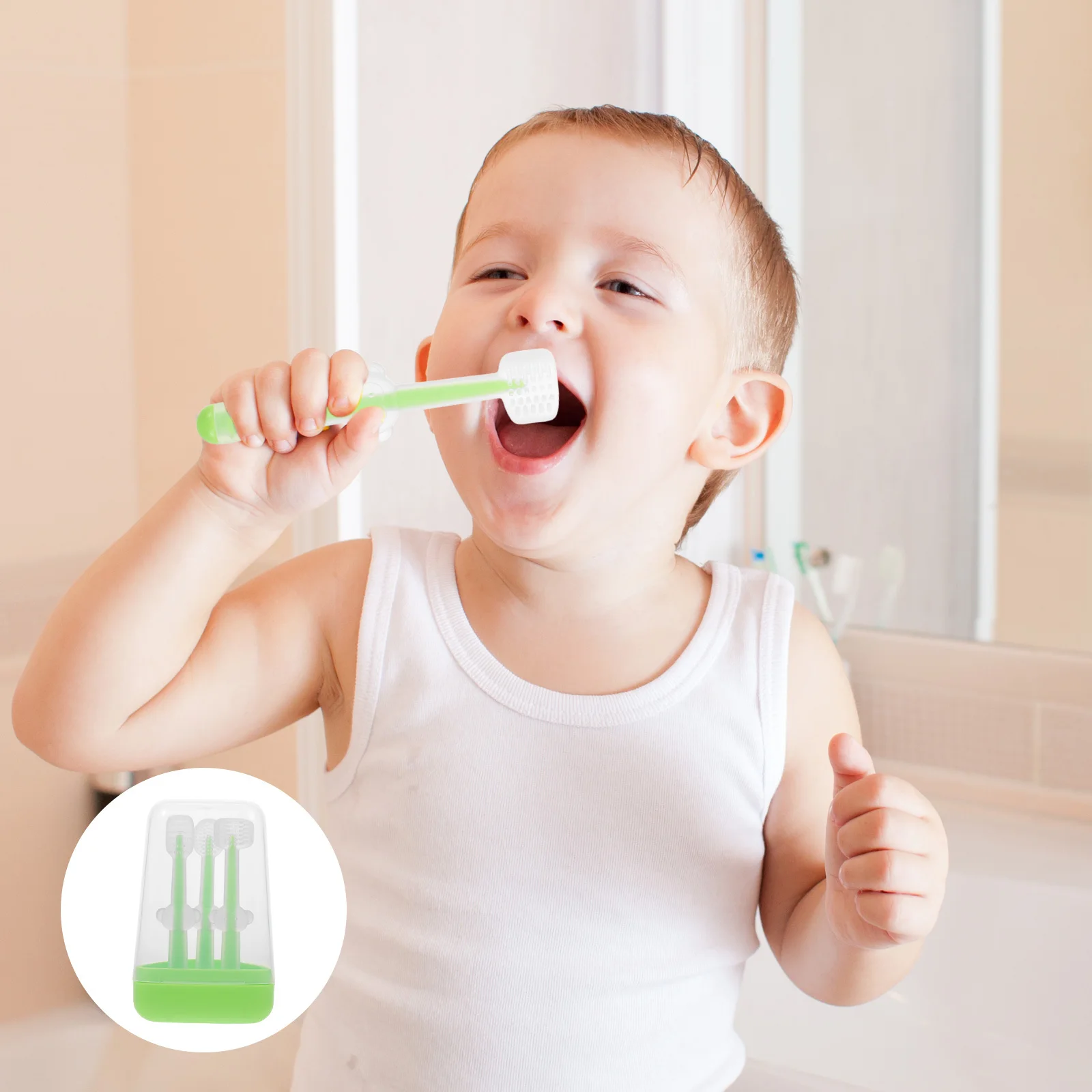 

1 комплект, набор для ухода за полостью рта, мягкая силиконовая зубная щетка для новорожденных, щетка для десен, очиститель языка, тренировочная зубная щетка для малышей