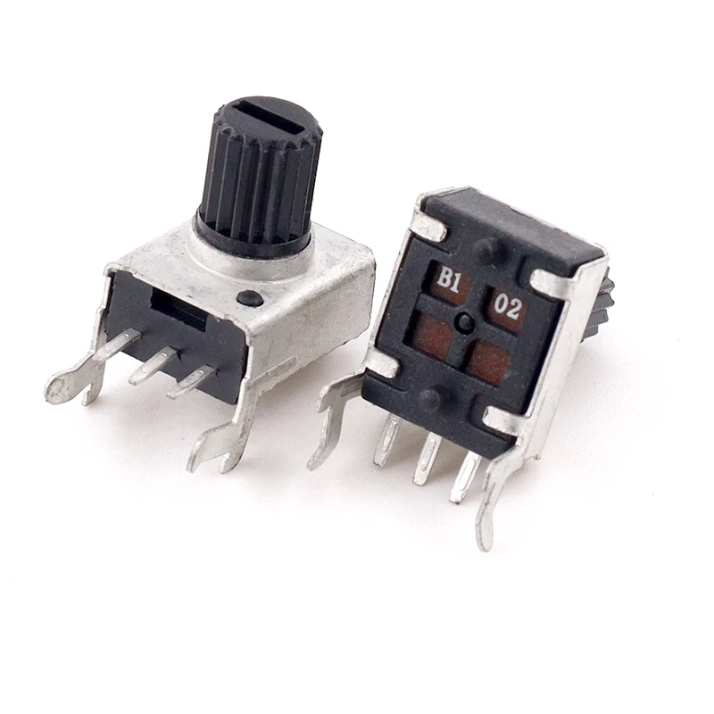 10pcs RV09 Horizontal 12.5mm Shaft 3pin Potentiometer B102 1K 2K 5K 10K 20K 50K 100K 500K B103 B503 0932 Adjustable Resistor