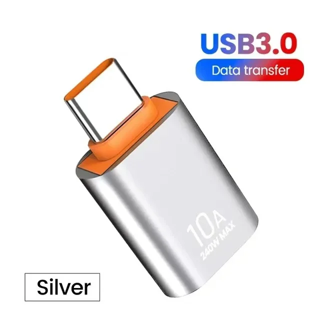 10A OTG Typ C Buchse auf USB A Stecker USB 3.0 auf Typ-C Konverter Schnelllade-Datenadapter für Laptop Xiaomi Samsung Oneplus