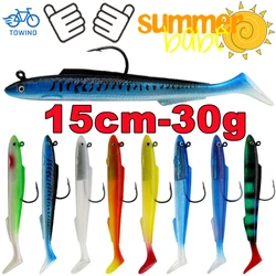 New Silicone Soft Bait T Tail Luya Electric Eel 15cm 30g Fishing Swimbait Bass Pike Trout Artificial Lure Tools Wobbler Tackle