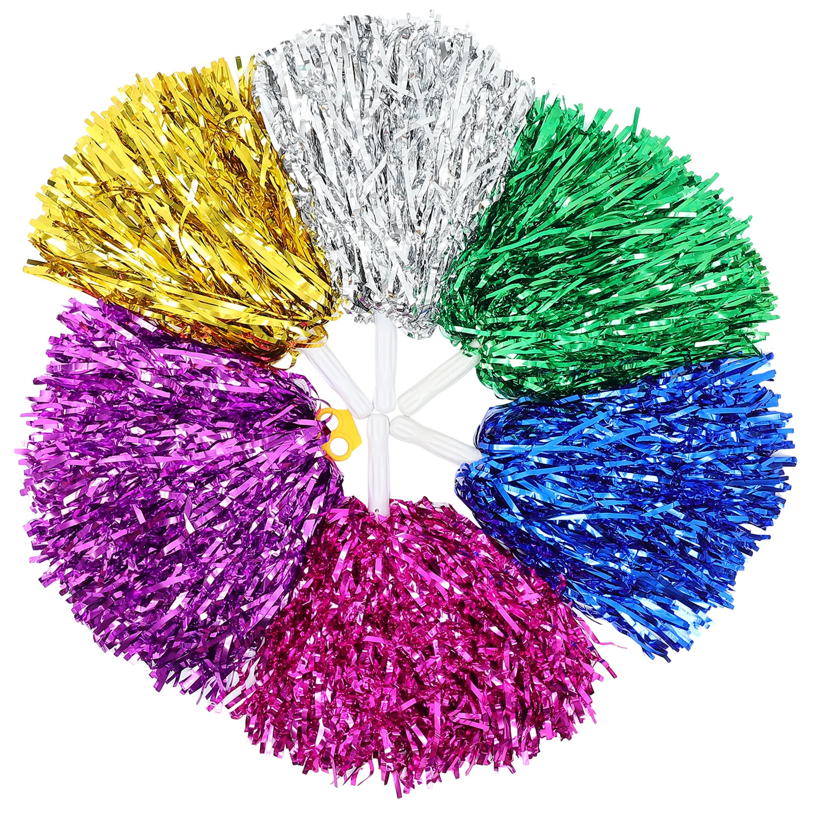 6 قطعة التشجيع بوم بومس مشرق الألوان الساطعة مقبض ناعم دائم المشجع الدعائم لا رائحة غريبة بوم بومس التشجيع #3