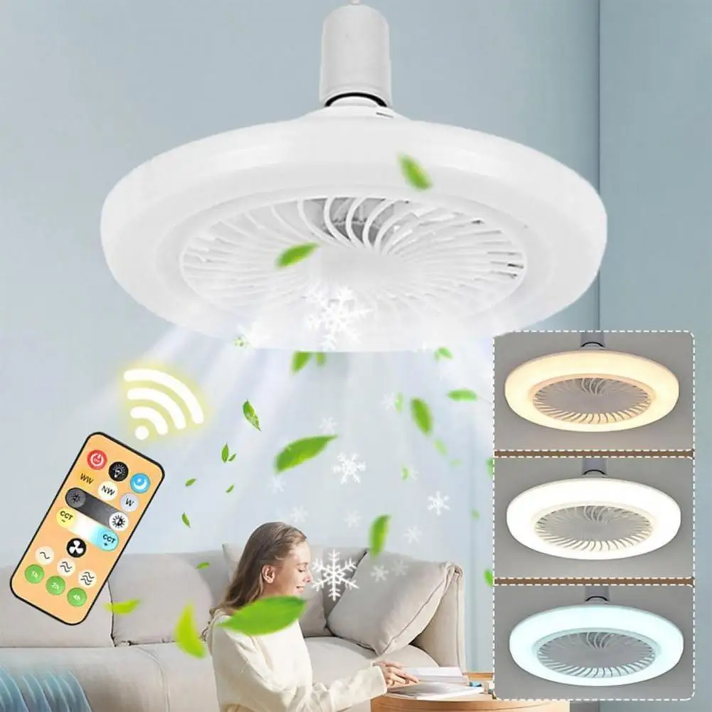 

Ceiling Fan with Light Remote Control Super Power Motor High Speed Timer Sleep Mode 2-in-1 Dimmable LED Lamp Cooling Fan