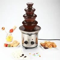 Chocolate Fountain, 4 Tiers Electric Melting Machine, Fondue Pot Set, for Chocolate Candy, Ranch, Nacho Cheese UK,230V 2