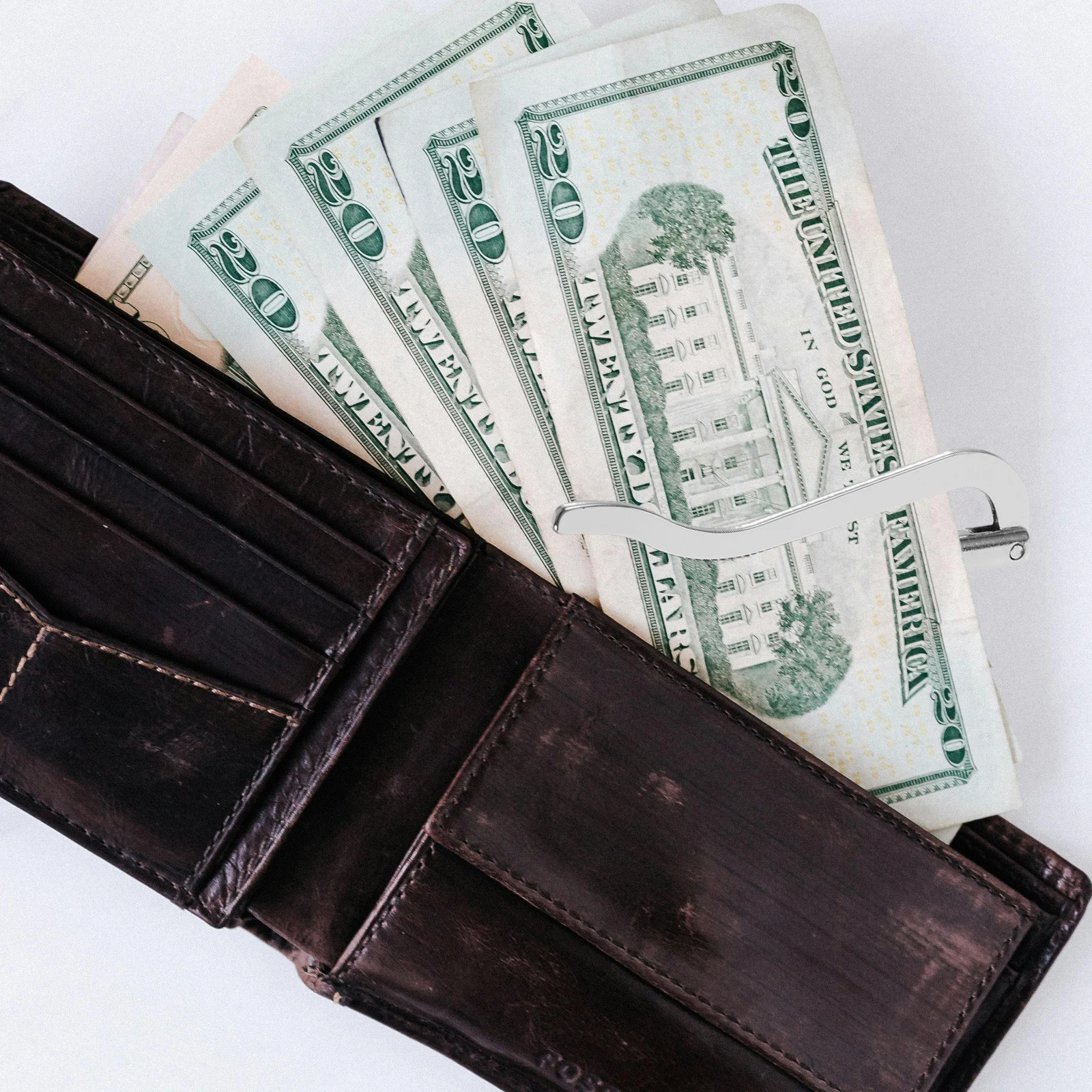 

2 Pcs Nickel Metal Money Clip Zinc Alloy Checks Credit Cards Cash Holder Compact Wallet Storage Clip For General Use