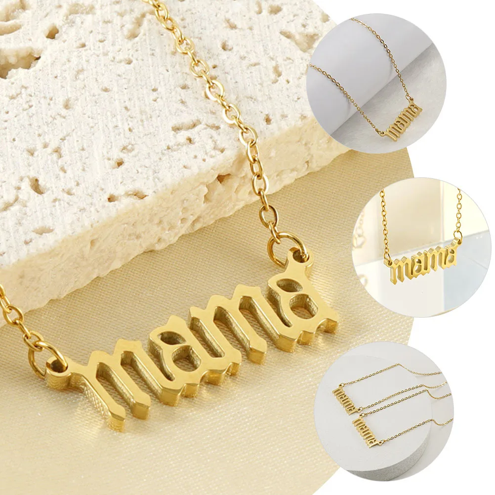 

Stylish Pendant Necklace For Women Adjustable Lightweight Metal Neck Chain Mother'S Day Gift Jewelry Accessory Mom Daughter