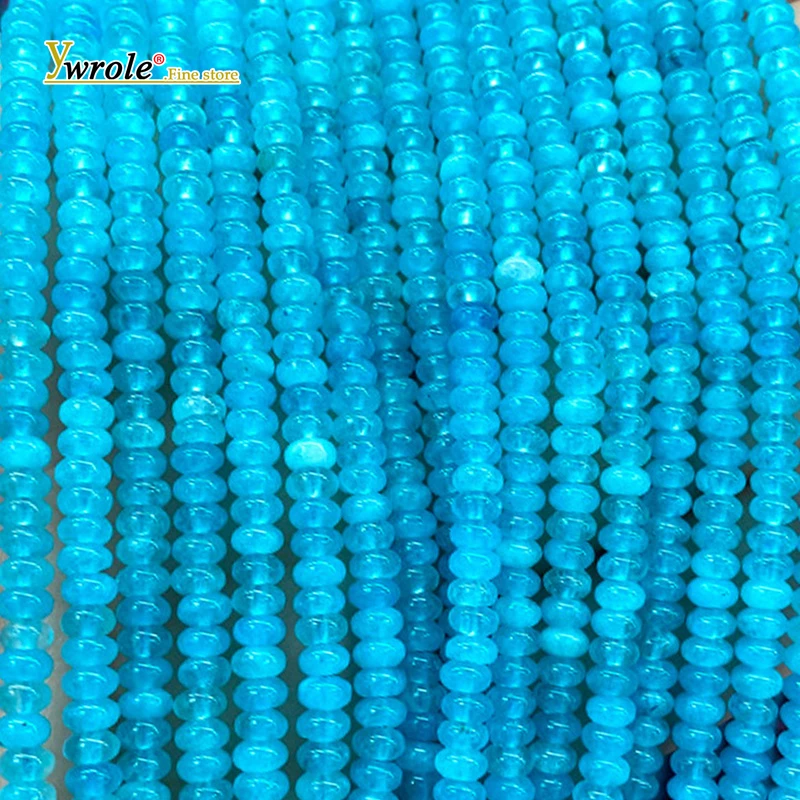 

Оптовая продажа, 5 шт., 2x4 мм, счеты из натурального камня, халцедон, ледяной синий цвет, бусины-разделители для изготовления ювелирных изделий, аксессуары для браслетов «сделай сам»