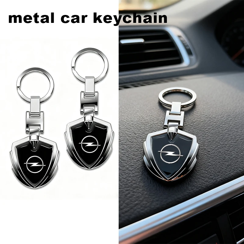 

1/2pcs Car Keyring Holder Metal Keychain Ring Pendant For Opel Corsa Astra Insignia Vectra Zafira Meriva Mokka Grandland Vivaro