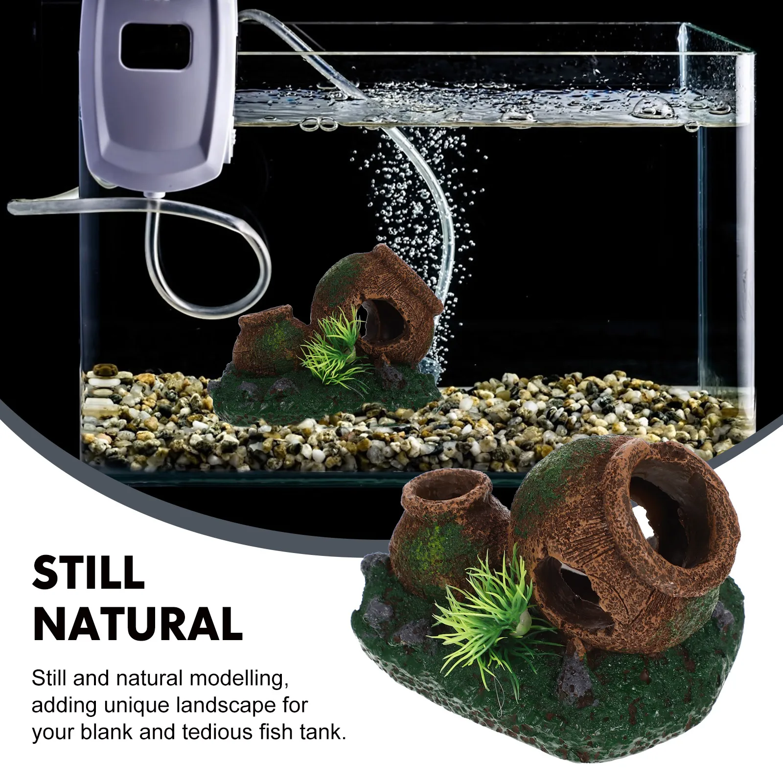 

Resin Shrimp Aquarium Decor Fish Tank Cave Hideout Small Safe Eco Spawn Shelter nament Pet Fish Shrimp Breeding House Supplies