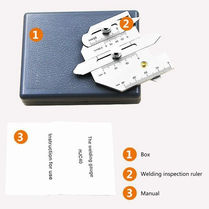 Compact High Accuracy Welding Gauge Weld Bead Height Welding Seam for Gap Ruler Gage Metric Weld Inspection Caliper Stee