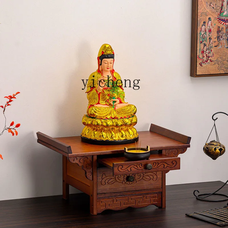 

XL new Chinese solid wood incense table for Buddha desk, small Buddha table, Bodhisattva heightening pad, family table