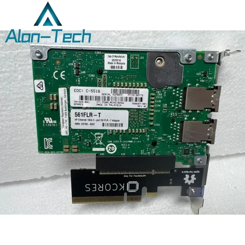 Voor HP 561FLR-T 700700 -B21 701525 -001 10GB 700699 -B21 met Riser-kaart Tweedehands 90% nieuw