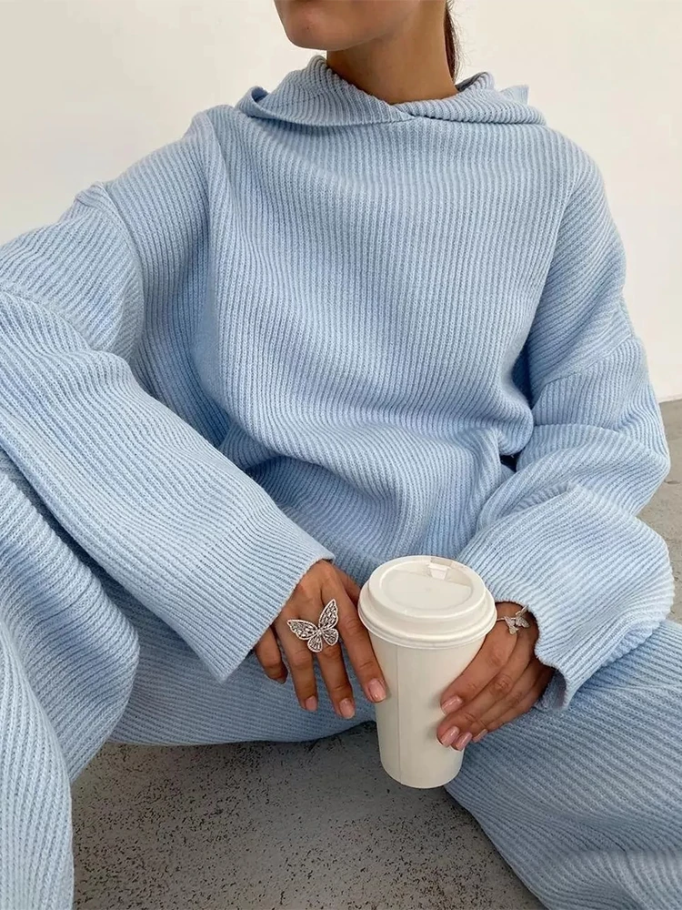 Pantaloni corti con cerniera con cappuccio solido Abito da donna Casual Manica intera Slim Fit Pantaloni lunghi a gamba dritta Set 2025 Autunno High Street Wear