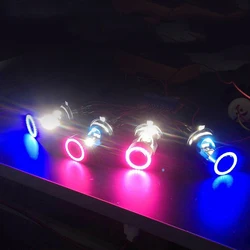 1PC 12V-80V Angel Eye 30W H4 LED Motorcycle Headlight BA20D HS1 H6 Scooter Motorbike Headlamp Light Bulb DRL Accessories