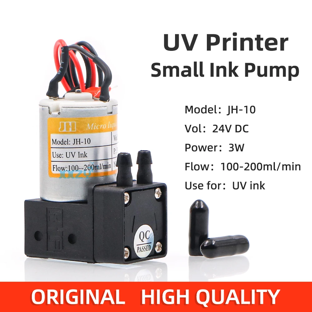 JH-10 DC 24V UV Small Ink Pump for Flora Docan UV Machine UV Roll to Roll Printer 3W 100-200ML/min KHF Liquid Pump